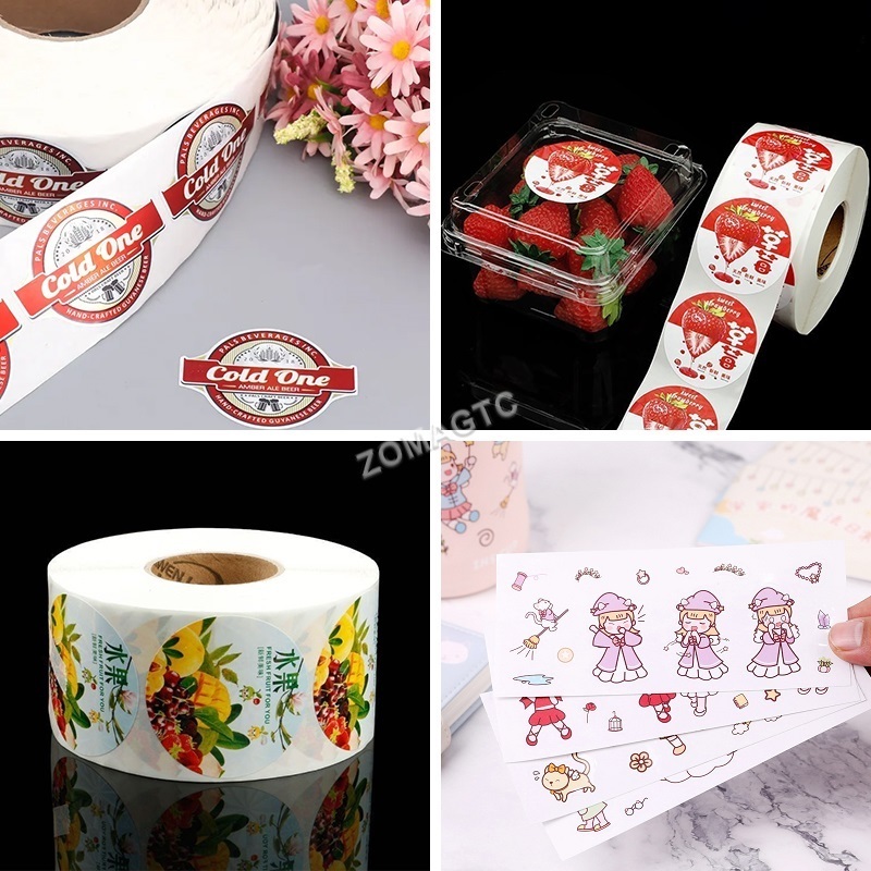 Digital Self Adhesive Roll Paper Label Printing Label Sticker Color Printer Die Cutting Laminating Machine for Making Labels