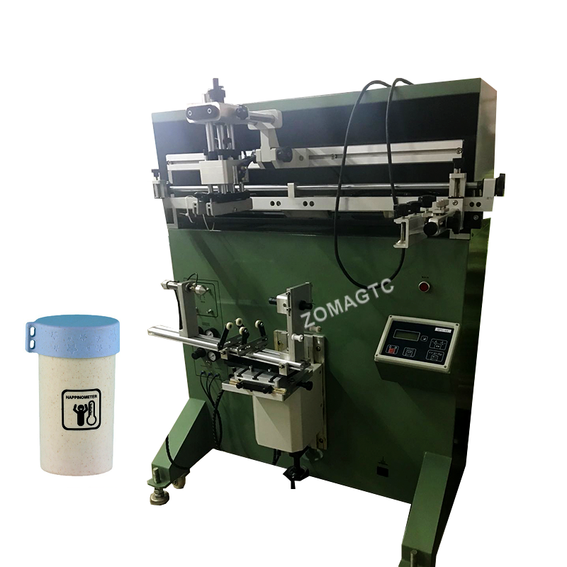 Semi automatic bottle cylinder glass silk screen printing machine screen printing machine for plastic cup