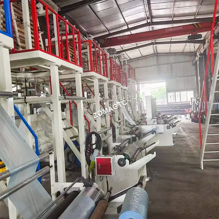 High Speed Automatic Plastic Film Extruder Blown Extrusion Machine Price HDPE LDPE PE PP Bag Plasti Film Blowing Machine