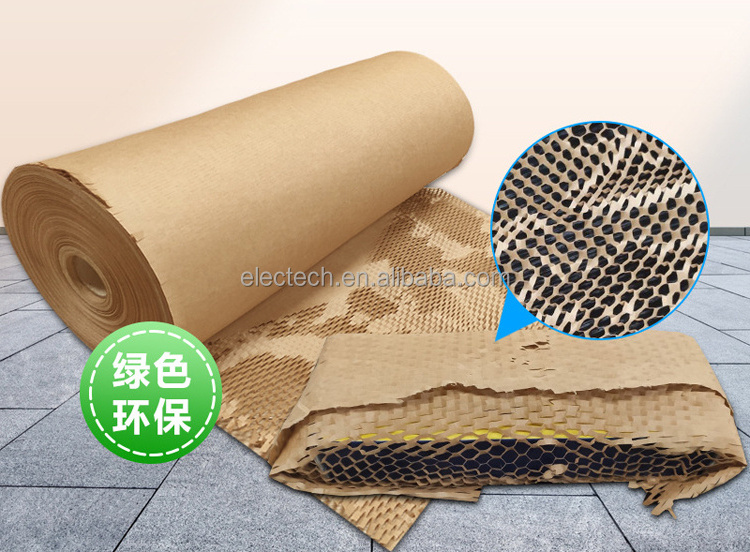 Desktop Electric Kraft Honeycomb Paper Wrapping Machine Paper Packing Machine With Sliding Cutter