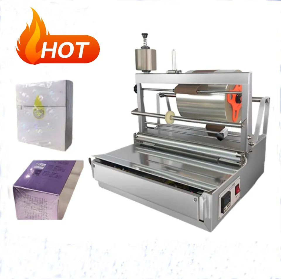 Manual Soap Perfume Box Bopp Film Wrap Packaging Machine Film Overwrapping Packaging Cellophane Wrapping Machine