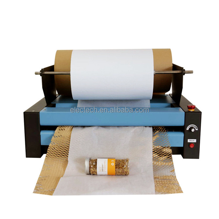 Desktop Electric Kraft Honeycomb Paper Wrapping Machine Paper Packing Machine With Sliding Cutter