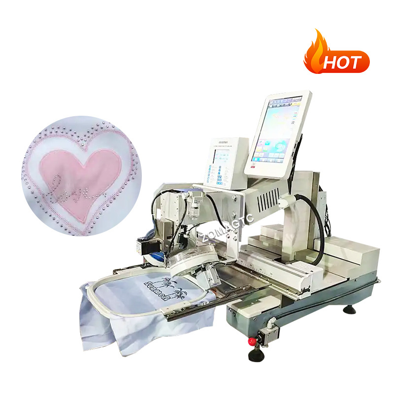 Automatic T shirt Clothes Hat Stoning Machine Rhinestone Transfer Rhinestone Setting Machine