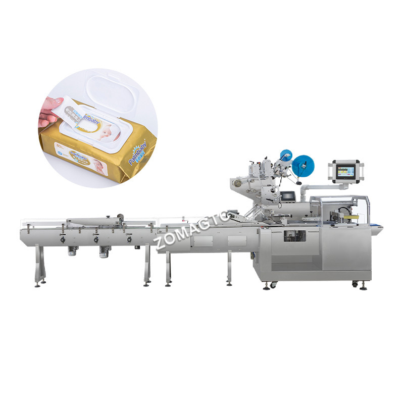 Full Automatic Production Line Wet Tissue Folding Cutting Packing Machine Small Packs Wet Wipes Making Machine