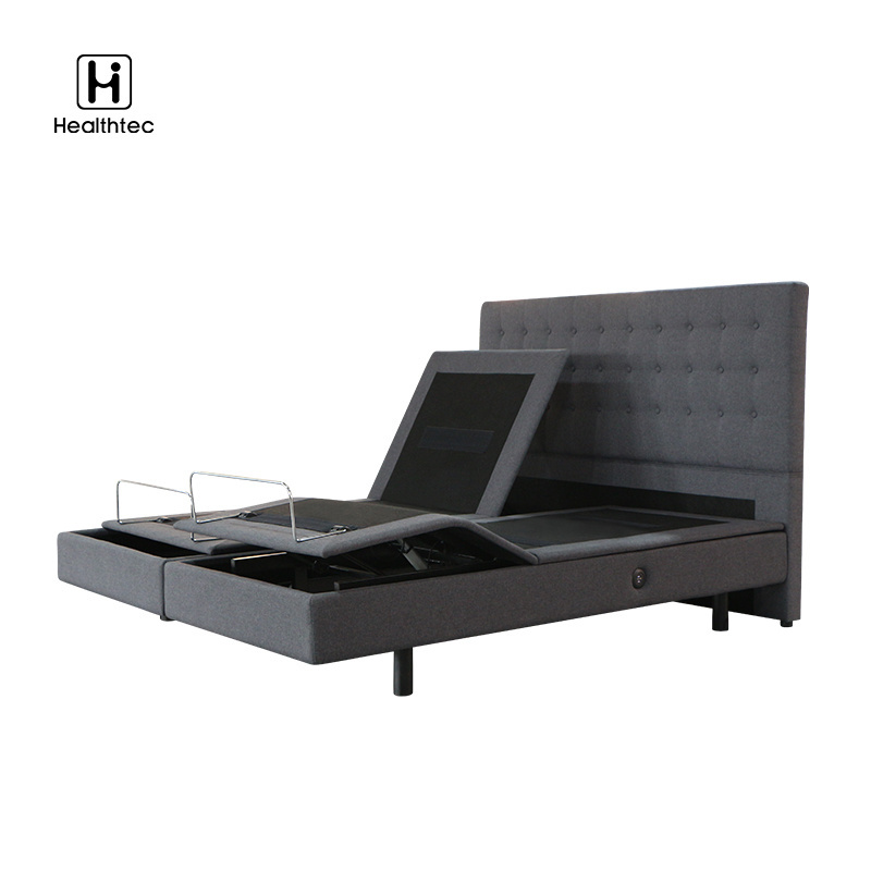 Folded  Frame with Head Board, Massage, Zero Gravity, USB Charging Split King Bed Adjustable Bed