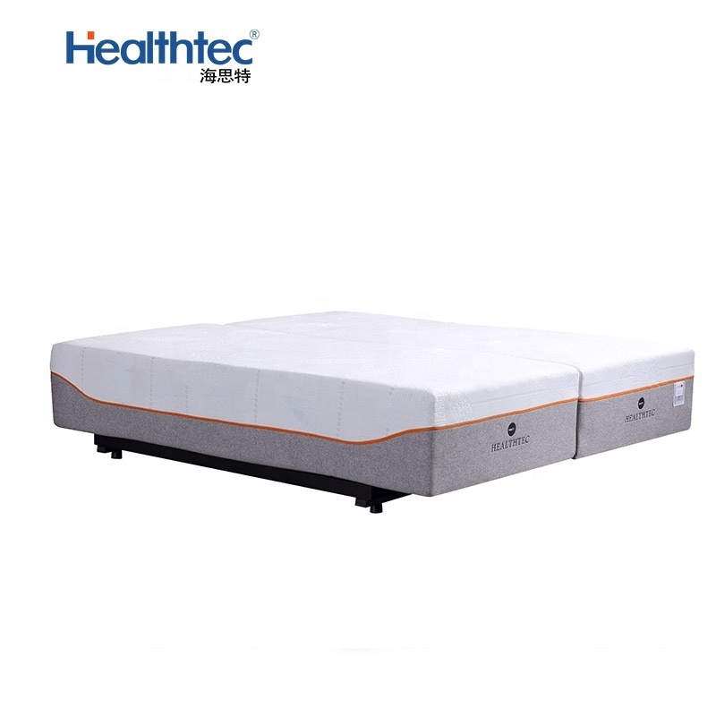 Luxury customized whole piece of slide electric adjustable bed with mattress & vibration massage