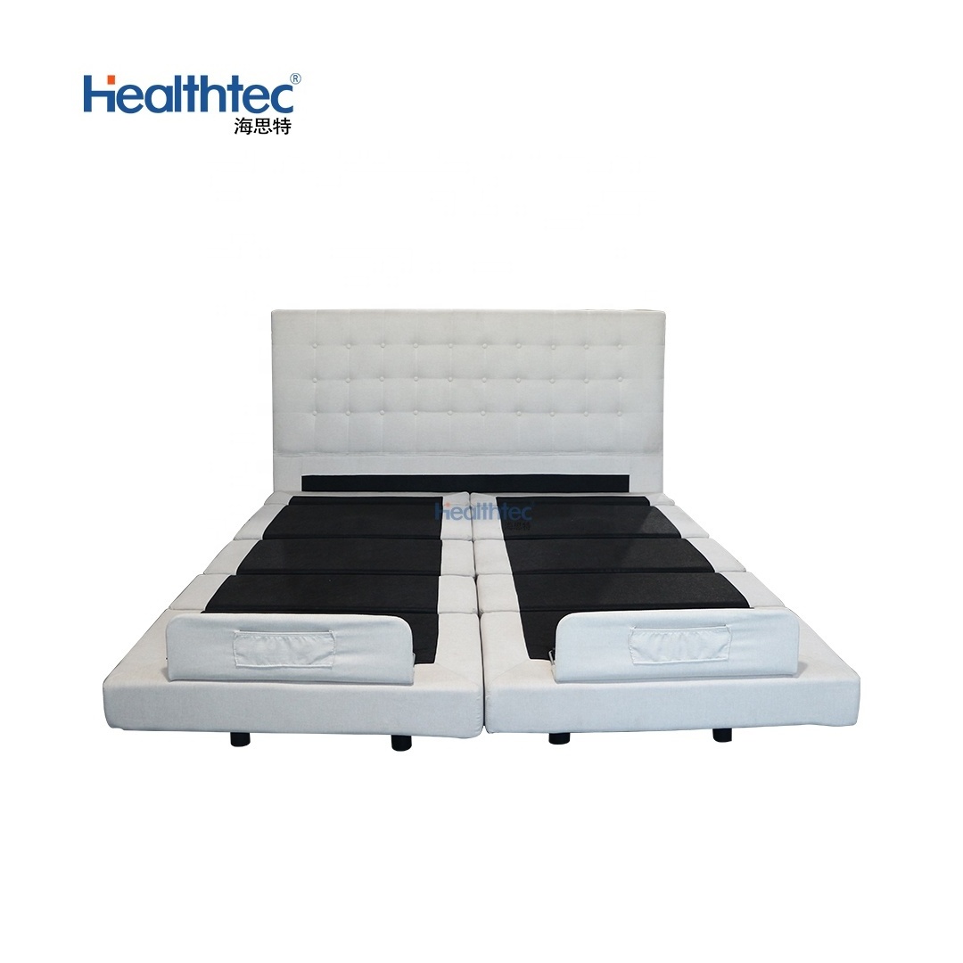 adjustable bed with head and foot function office building factory wholesales full size metal folding