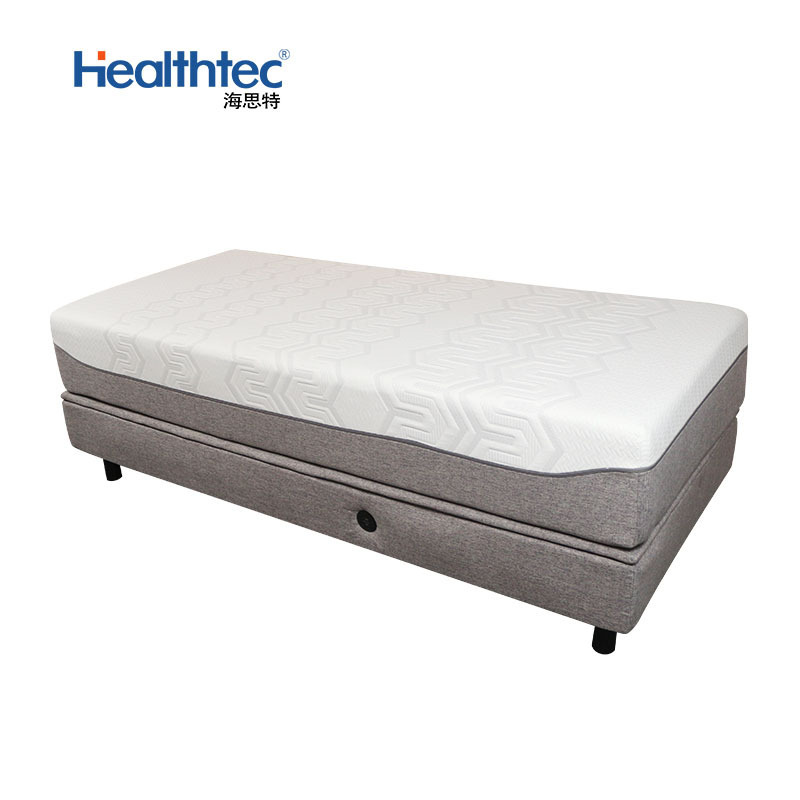 Healthtec Sale Smart Adjustable Bed Frame Electric Bed Lift Easy Assembly Smart Soft Bed With  Memory Foam Mattress