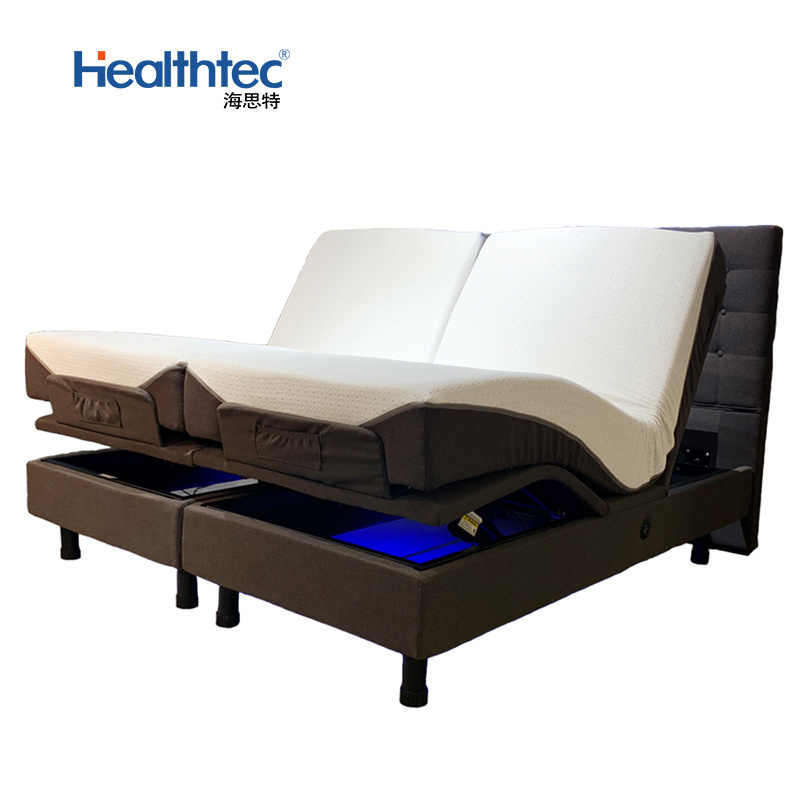 Healthtec 10 Years Warranty Zero Gravity Smart Bed Split King Size Electric Adjustable Bed Frame Base