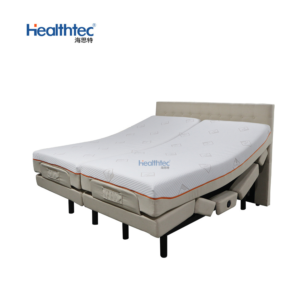 adjustable bed with head and foot function office building factory wholesales full size metal folding