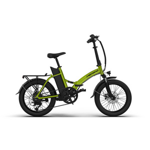 Wholesale Aluminum 2 Seater Electric Bike 36v 350w Folding Ebike 20 Inch Fat Tire Step Thru Electric Bicycle