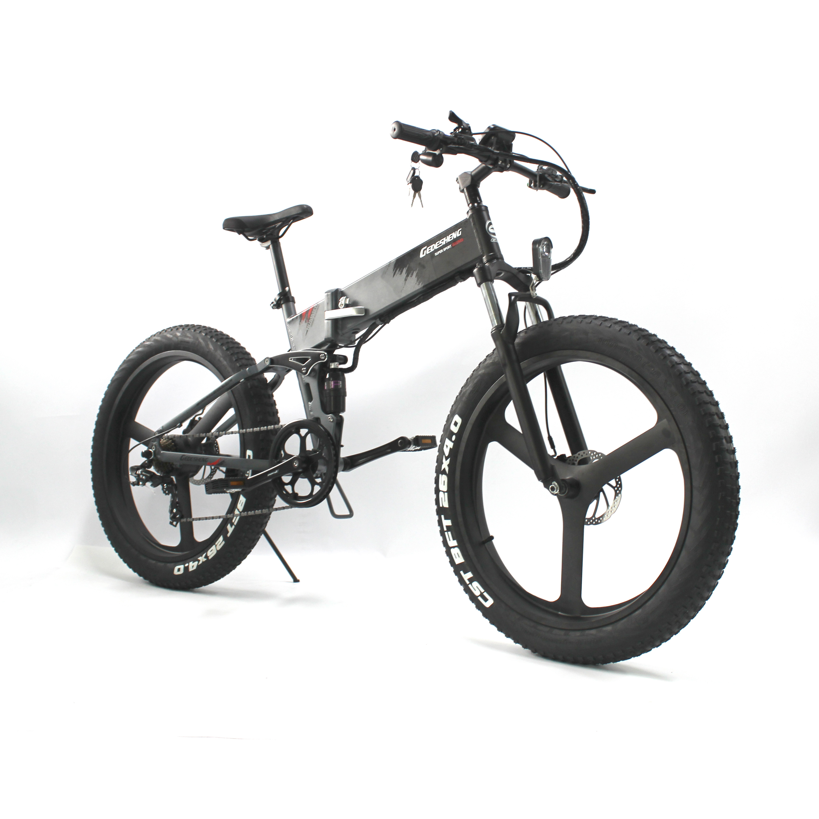 M007 Folding 26 Inches Fat Bike Electric Road Fat Tire Bike Hubless E Bike Enduro Ebike Adult Bici bisiklet