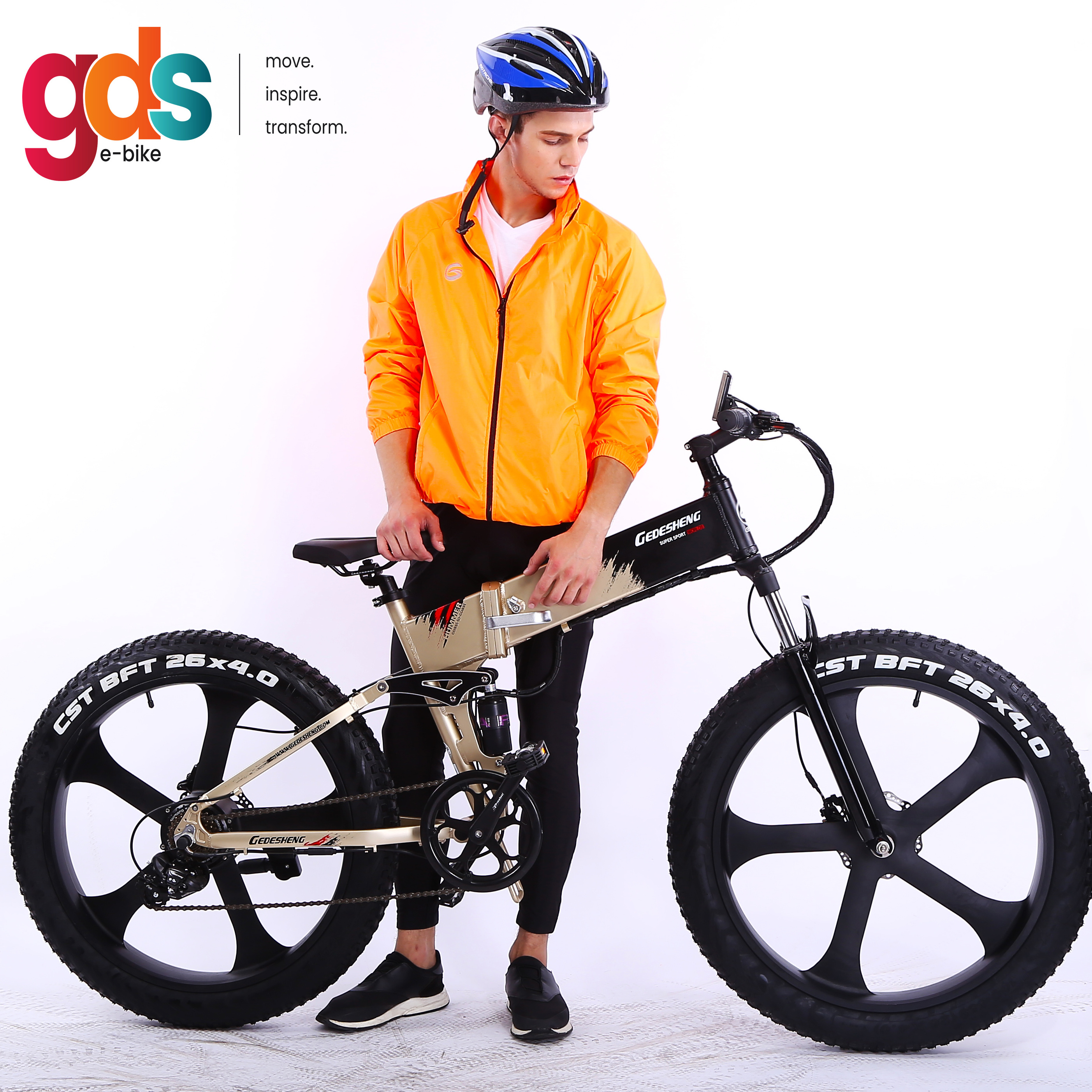 M007 Folding 26 Inches Fat Bike Electric Road Fat Tire Bike Hubless E Bike Enduro Ebike Adult Bici bisiklet