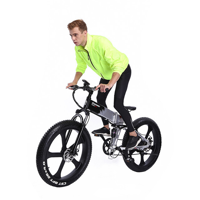 Mountainbike Electric Mountain Bike Downhill 500w 48v 45km H 24 Inch Folding Frame Hidden Battery Full Suspension Fat Tire Ebike