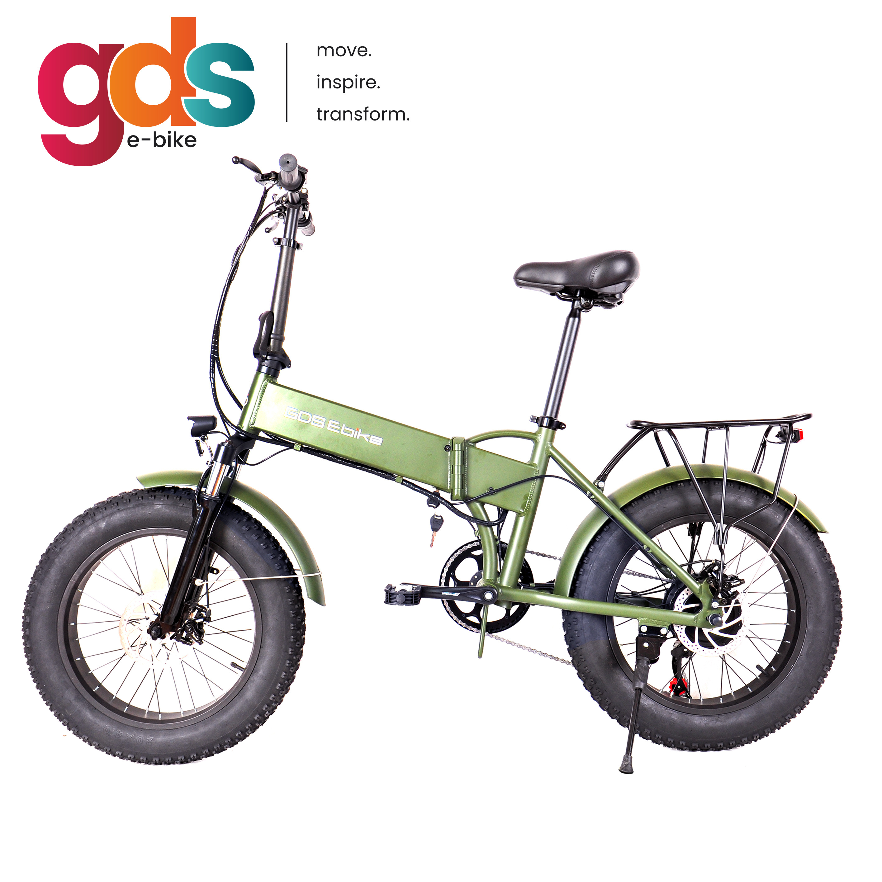 GSD Ebike F032 RTS MOQ 1Pcs folding bike 20 inch basikal fat tire electric bike velo bicis cargo e bike