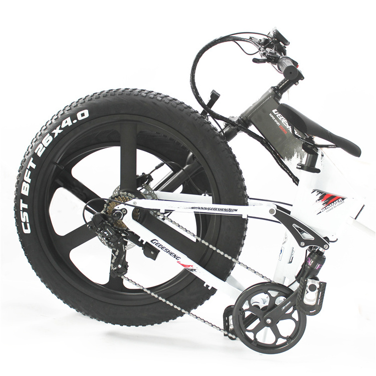 Fast Full Suspension Fat Tyres 26 Inch Foldable Sport Off Road Offroad Off-Road Mtb Folding Mountain Electric Bike