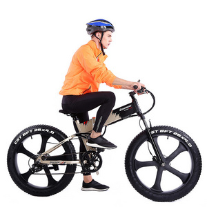 Fast Full Suspension Fat Tyres 26 Inch Foldable Sport Off Road Offroad Off-Road Mtb Folding Mountain Electric Bike