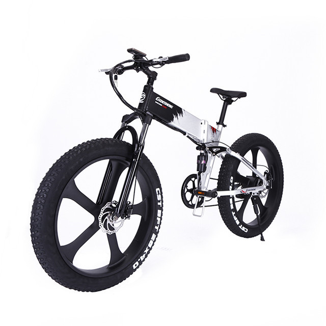 Mountain E Bike Snow 200 KG Load Hidden Battery High Power Beach Wheel Tyre Cruiser Folding Fat Tire Electric Bicycle