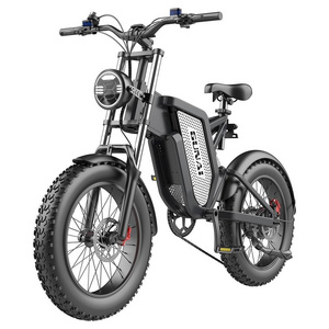 GUNAI MX25 Electric Mountain Bike 20*4.0 Inch Fat Tires 1000W Brushless Motor 50Km/h Max Speed 48V 25Ah