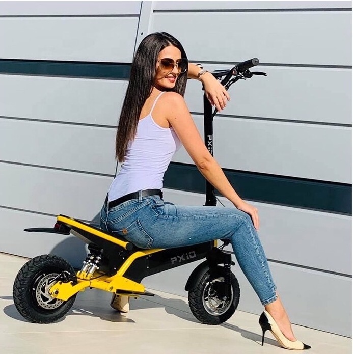 PXID 500W electric mopeds for adults off road scooter electric with seat electrische step