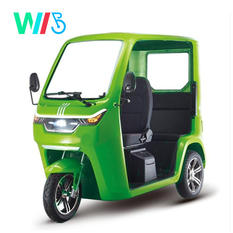 Door-to-Door Delivery Adult Passenger Electric Tricycle Elderly Tricycle Passenger and Cargo Dual-Purpose Semi-Closed Tricycle