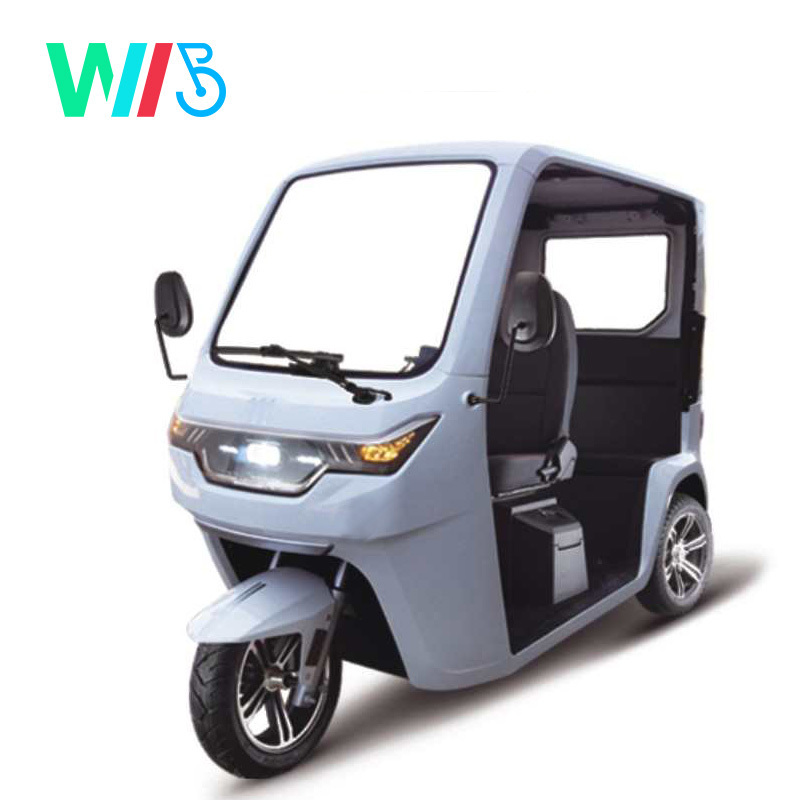 Door-to-Door Delivery Adult Passenger Electric Tricycle Elderly Tricycle Passenger and Cargo Dual-Purpose Semi-Closed Tricycle