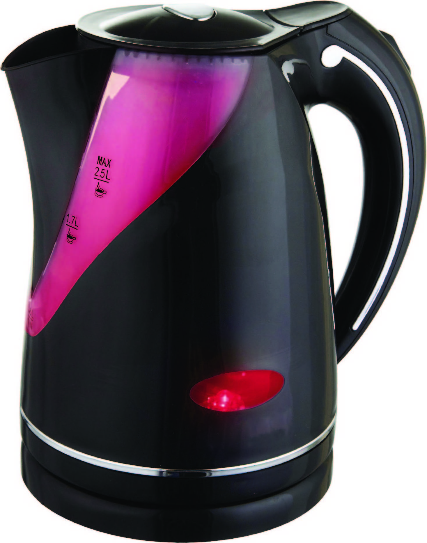 2.0-2.5 L big capacity Led Light inside plastic kettle fit for south america market