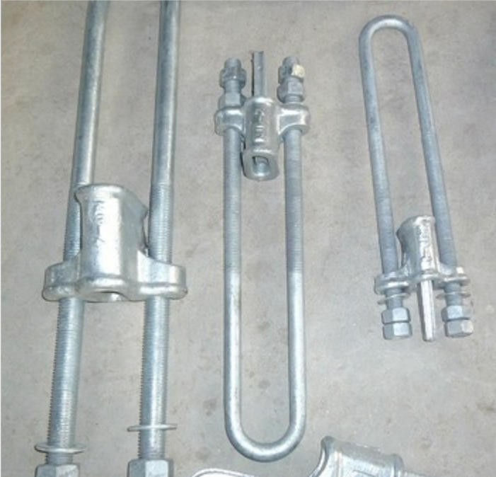 Overhead Line Accessories Stay Rod with Bow cross-head Hot dip galvanized Bow Stay rod for Stay set