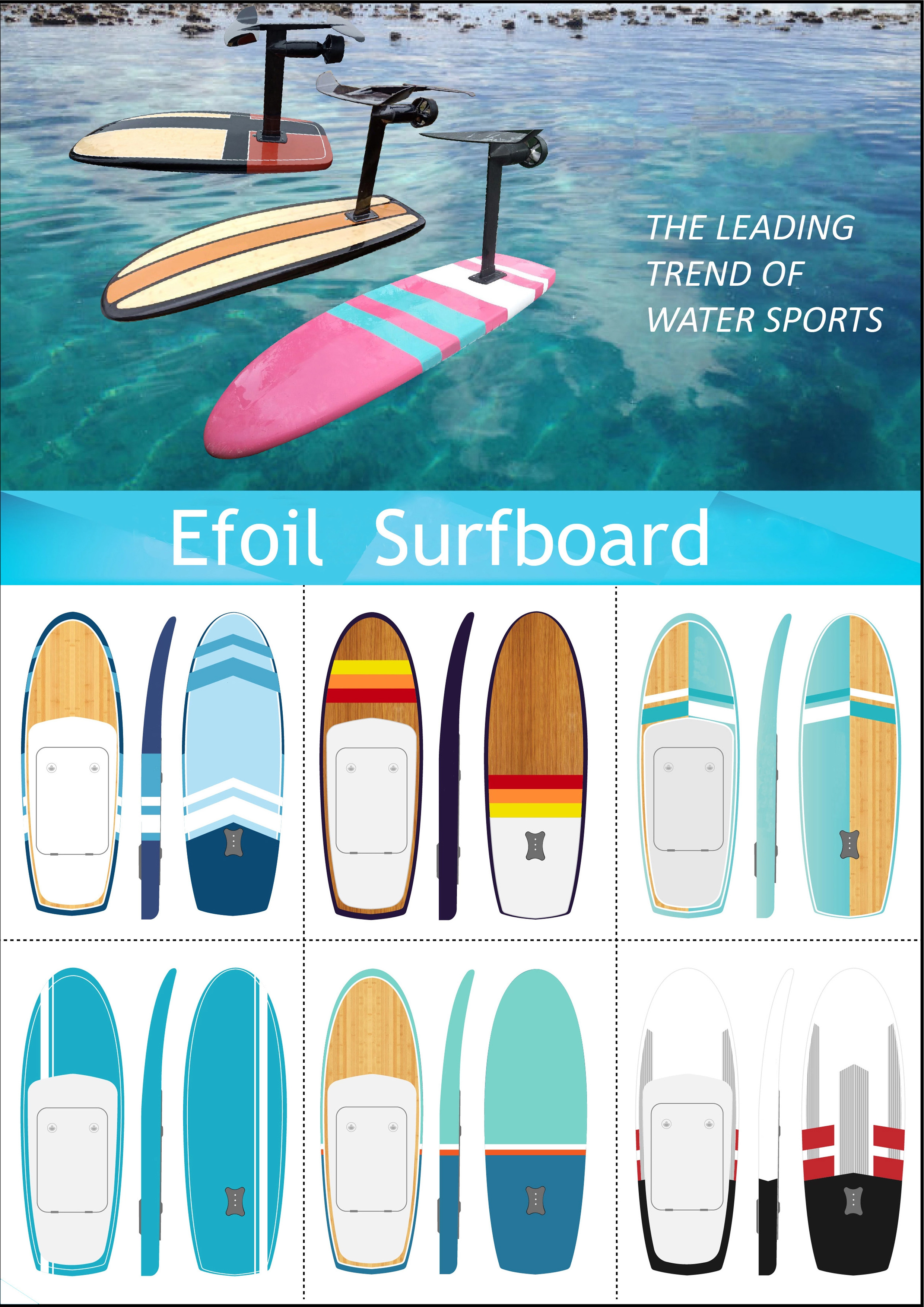 Trade Assurance Jet Surfboard Electric 3000W Motor Efoil Electric Surfboard Hydrofoil for Sale