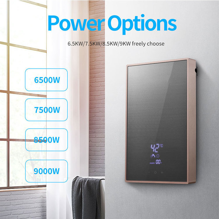 Modern novel design bathroom water heaterselectric tankless hot water heaters