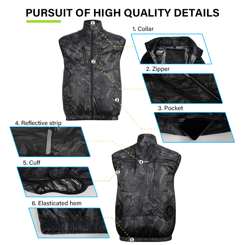 Oem Air Conditioned Vest All-in-one Ice Cool Air Cooling Vestair Vest  For Women Men Outdoor Working Clothing With Fan