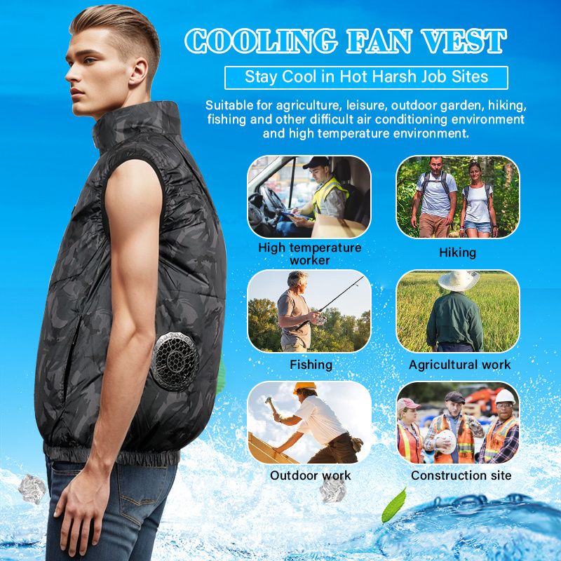 Oem Air Conditioned Vest All-in-one Ice Cool Air Cooling Vestair Vest  For Women Men Outdoor Working Clothing With Fan