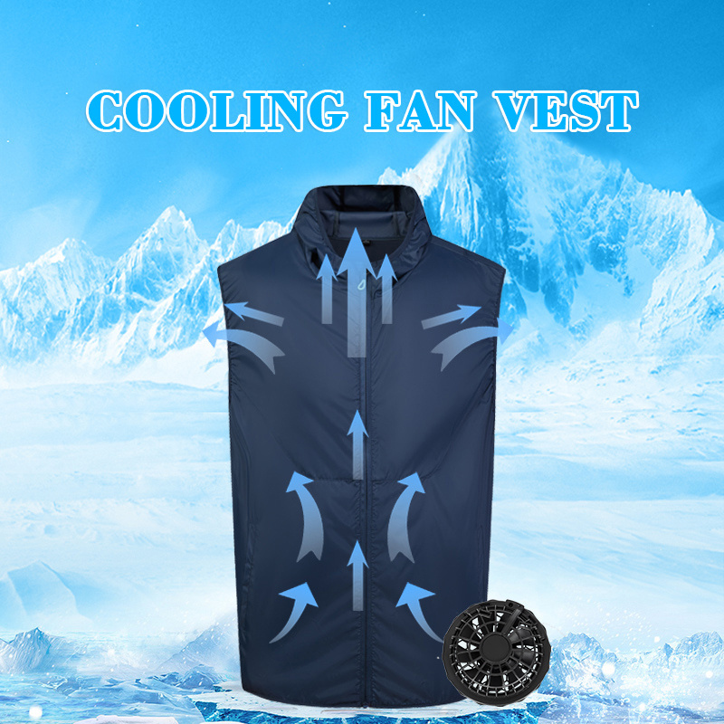 NEW Cooling air conditioning Ventilated fan cooling clothing men heat resistant work freezer wear clothes cooler vest With 2 Fan