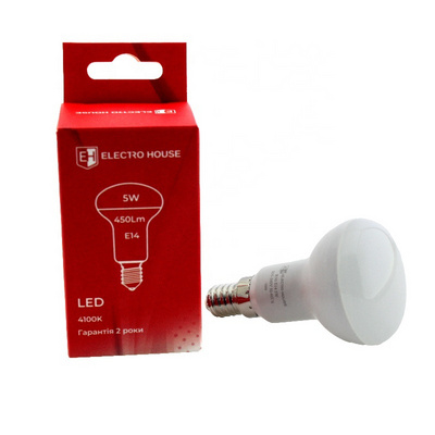 LED Bulb 5W R50 LED Light Bulb E14 Indoor Lighting Energy Saving Wholesale 2 Years Warranty AC 220V Warm White Cool White ABS