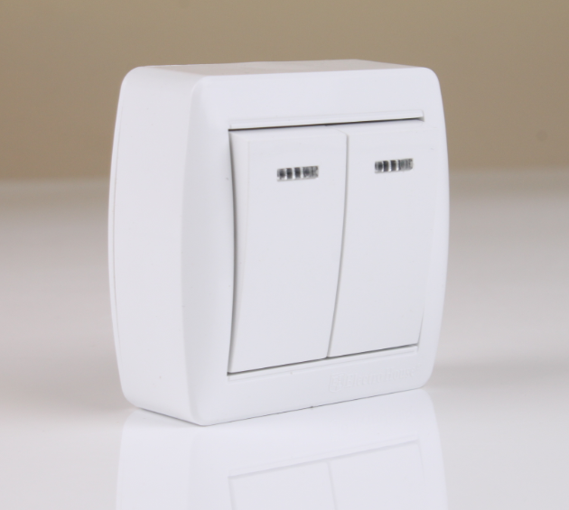 Wall Switch 2 Gang Surface Mounted With Indicator 16A Electric Power Light Switch 220V Wall Switches