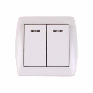 Wall Switch 2 Gang Surface Mounted With Indicator 16A Electric Power Light Switch 220V Wall Switches