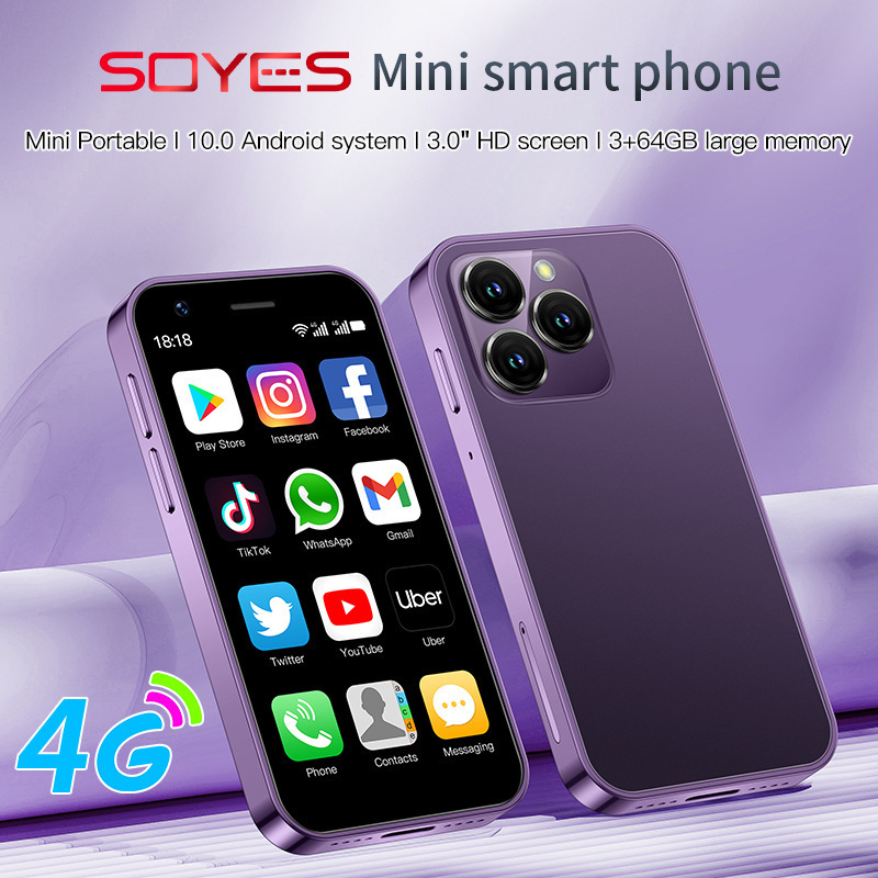 Cross border hot selling Soyes XS16 4G Android mini phone Google quad core intelligent backup phone