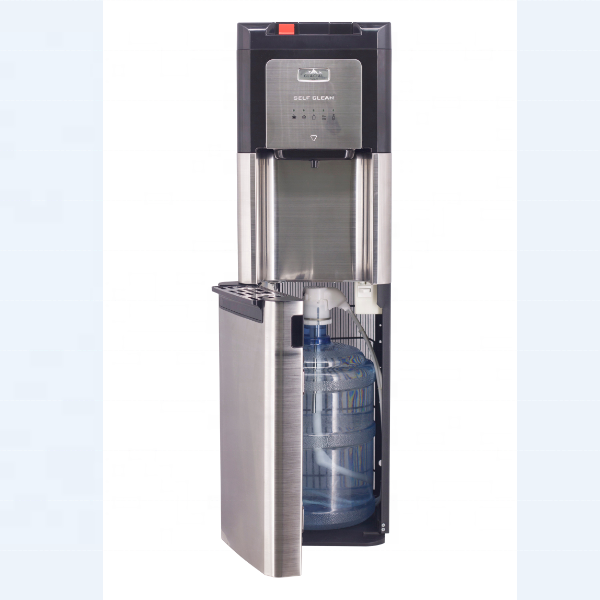 Tall Stainless steel bottom load water dispenser with 5 LED indicators hot water sanitizing