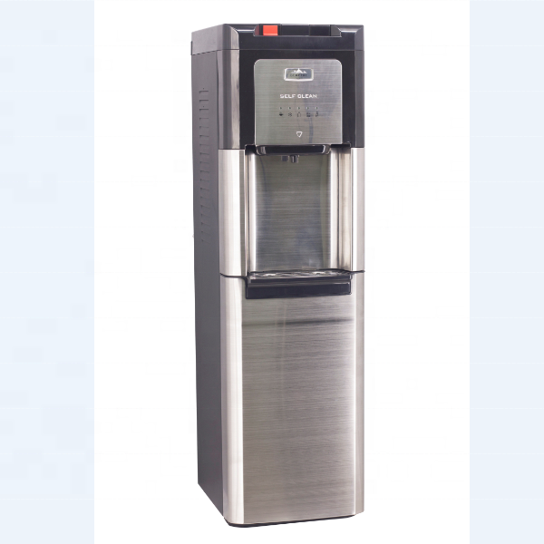 Tall Stainless steel bottom load water dispenser with 5 LED indicators hot water sanitizing