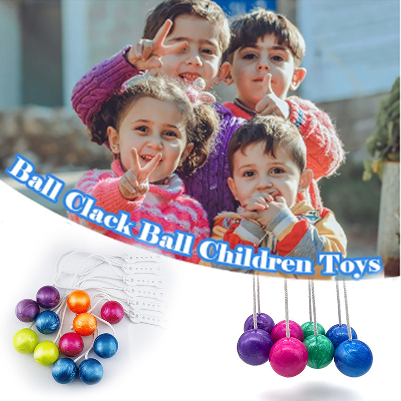 Pro-Clackers Lato-Lato Toys Clack Ball Latto Toy With Lights Snap Ball Shake Impact Tek-Tek Children's Boy Decompression Toys GG