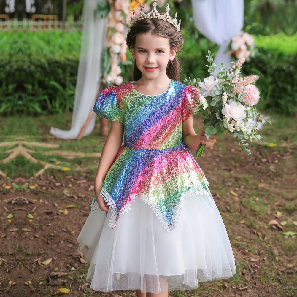 Children Girls Sequins Princess party Dress Kids clothes 2022 Girls Dresses For Birthday Baby Girl 3-10 yrs Christmas Outfits