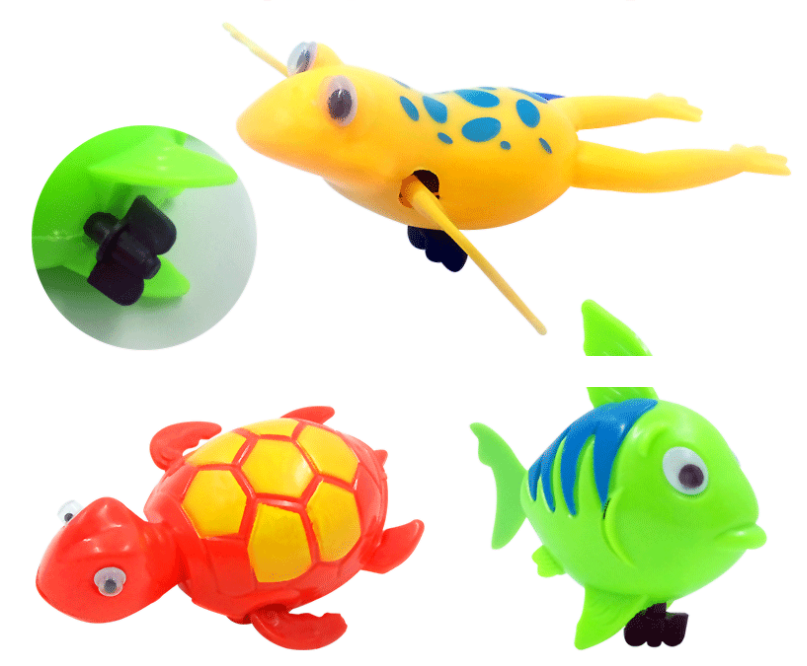 Wholesale Creative  winding swimming floating Turtle Swim frog fish  wind Up  Turtle  Baby Bath Toys  bathroom Toy for baby