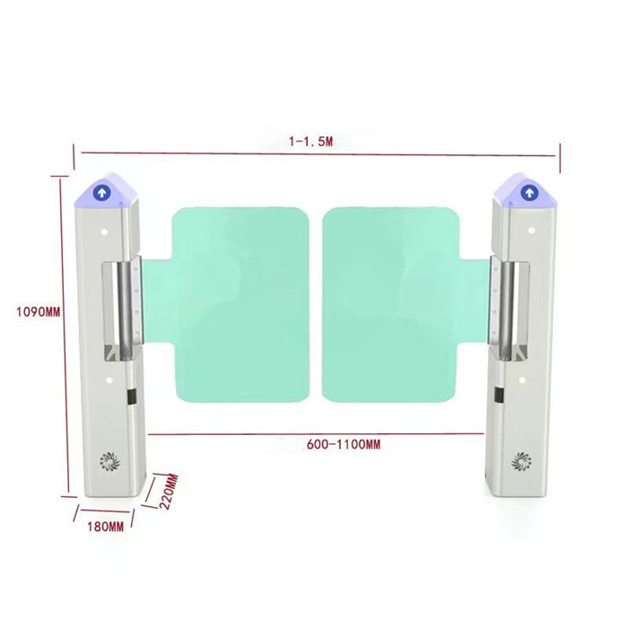 Entrance Safety Turnstile 2 Poles Gate Automatic Induction Supermarket Swing Barrier Gate