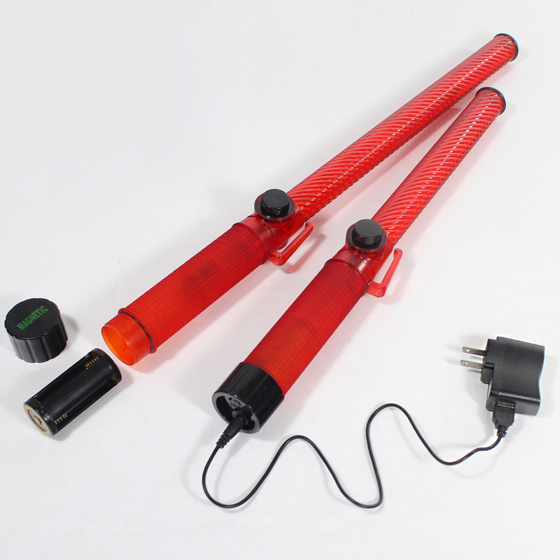 54cm Rechargeable &Battery Flashing Led Traffic Baton Wand