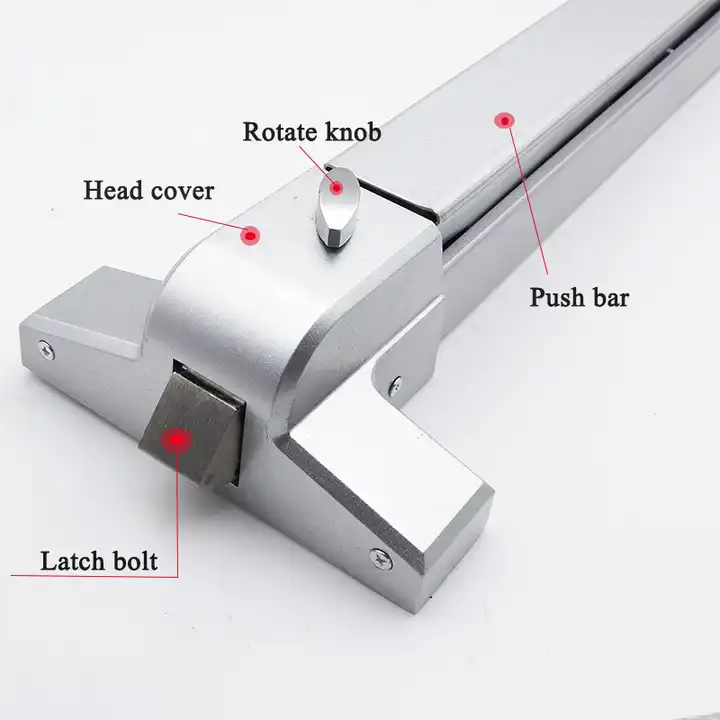 Fire Door escape door lock Iron Paint Stainless Steel single Panic bar with /without Alarm function