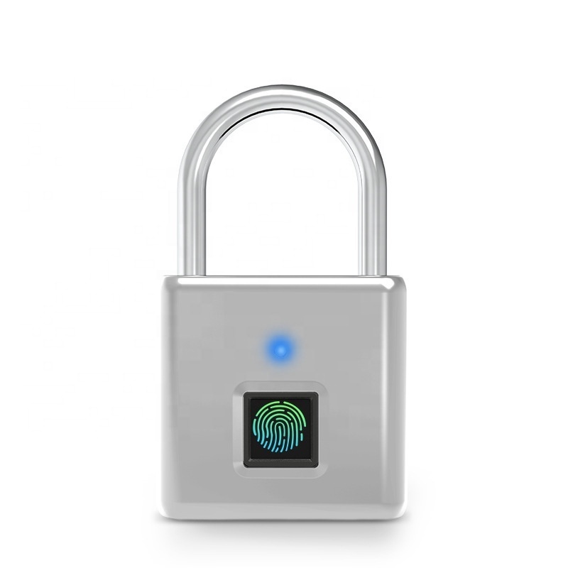 Rechargeable Smart Padlock Fingerprint Padlock For Cabinet Small Electrical Security Pad Lock