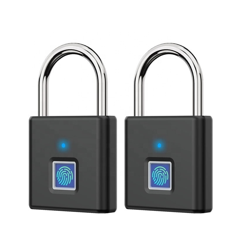 Rechargeable Smart Padlock Fingerprint Padlock For Cabinet Small Electrical Security Pad Lock