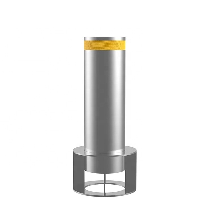 304 Stainless Steel Brushed Cylinder Diameter 219mm Fixed Traffic Bollard