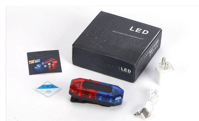 Double sides traffic shoulder Led rechargeable flashing warning light new flashing red blue led shoulder light