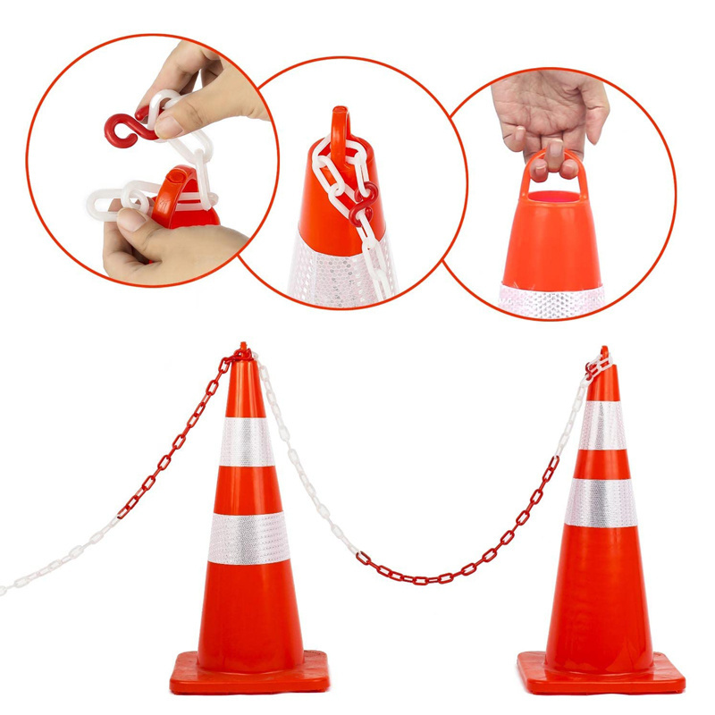 Highway Road Parking Factory PVC Traffic Safety Cone Pole 28 Inch Construction Cones Red Orange Traffic Cone with Reflective